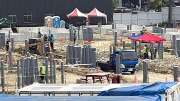 台中豐原設置鋰電池儲能場，現場畫面