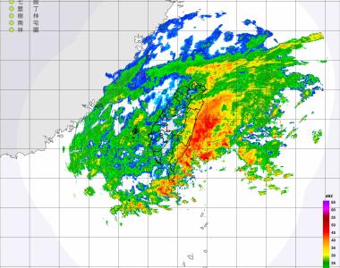 2025.11.10 鳳凰颱風雷達合成回波圖。資料來源/氣象署 2025.11.10 鳳凰颱風雷達合成回波圖。資料來源/氣象署