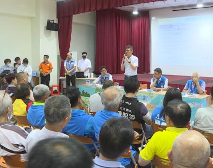 2025.5.23 水利署水利規劃分署在苗栗縣公館鄉舉辦天花湖水庫地方意見收集的座談會。(影像來源/公視新聞)