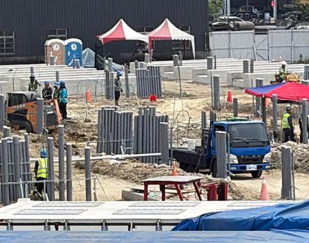 台中豐原設置鋰電池儲能場，現場畫面